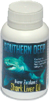 shark liver oil bottle
